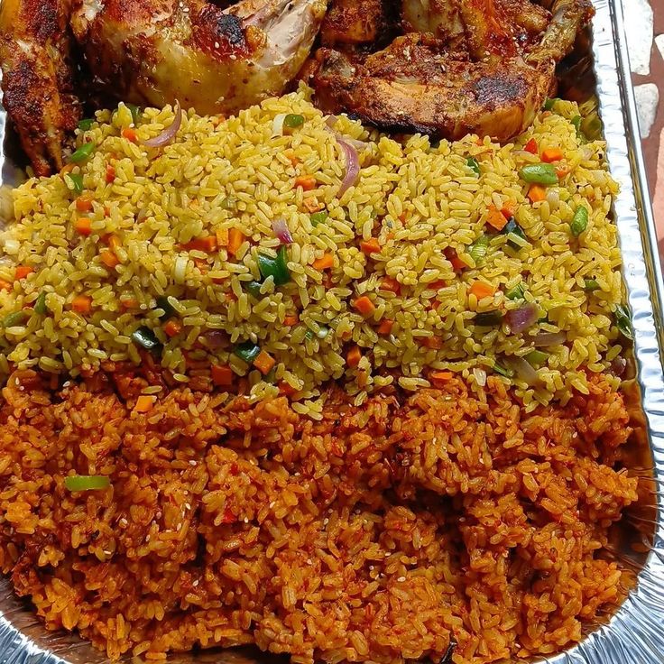 Half Jollof/Fried rice