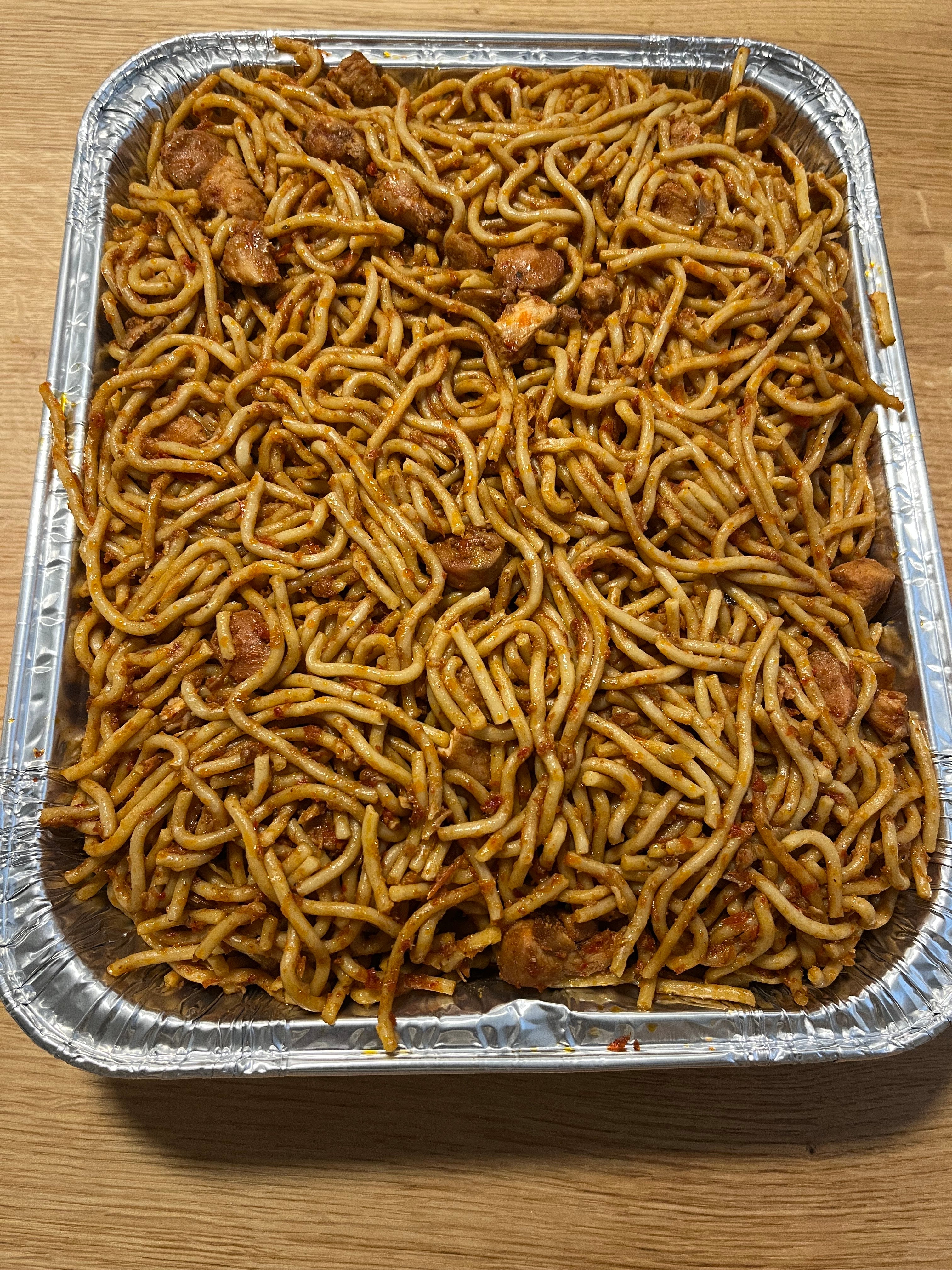Chicken Jollof Spaghetti