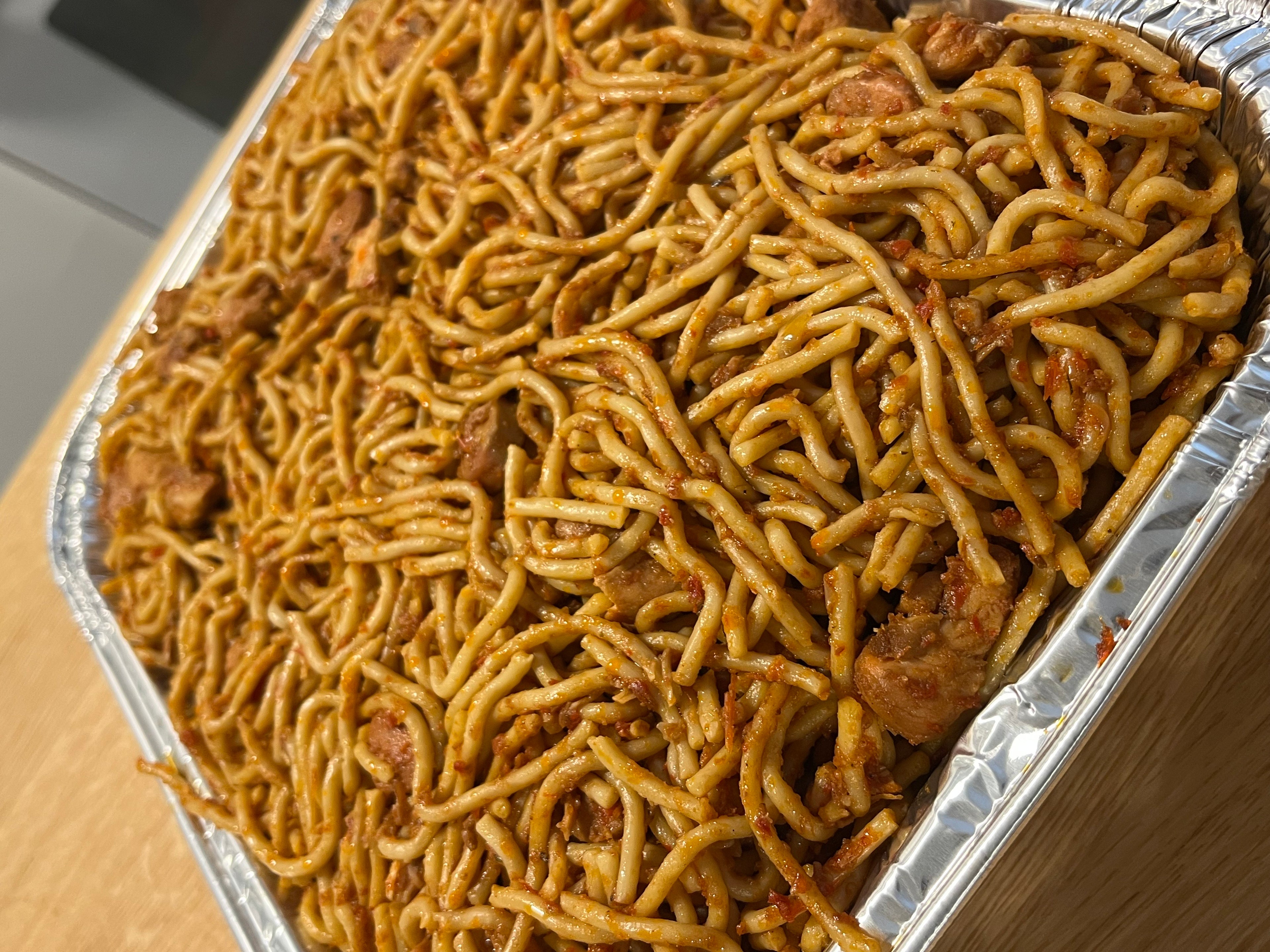 Chicken Jollof Spaghetti