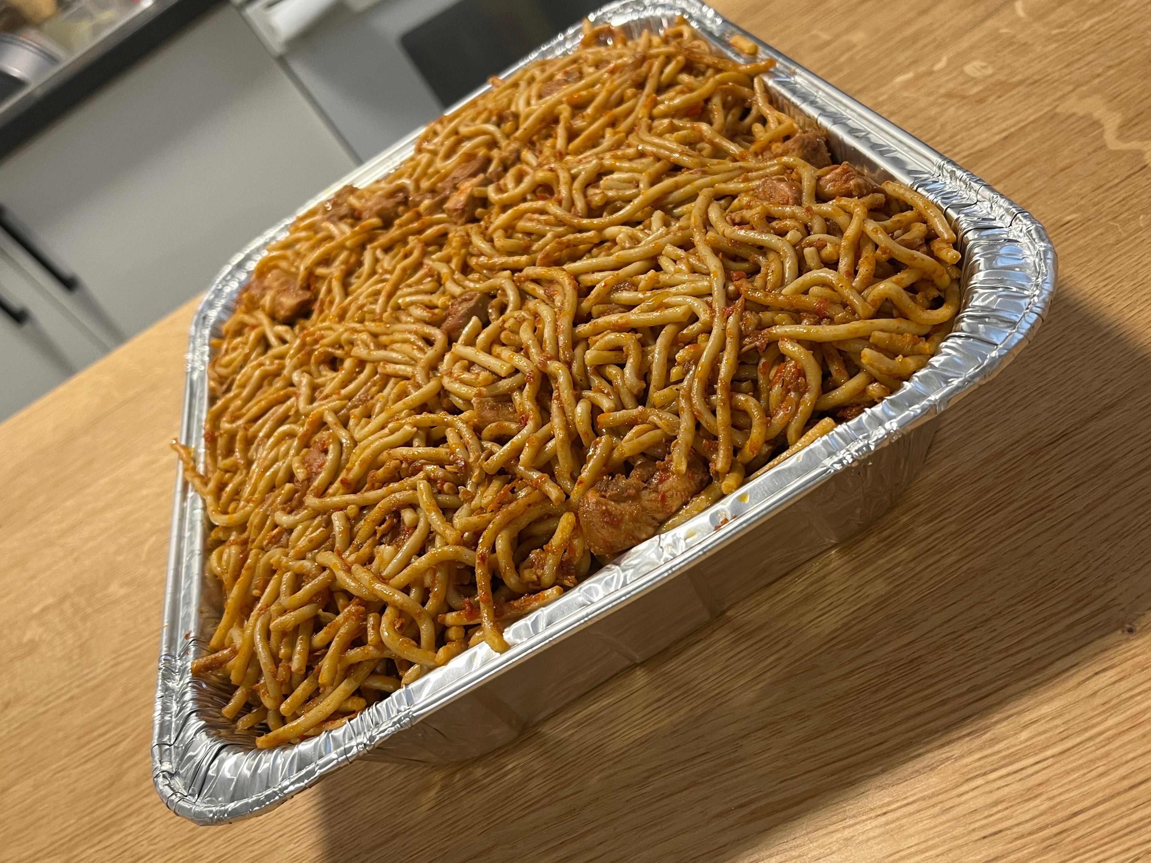Chicken Jollof Spaghetti